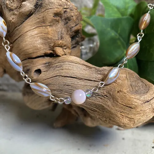 Mother of Pearl Simple Mermaid Blessing Bracelet by Angelmade